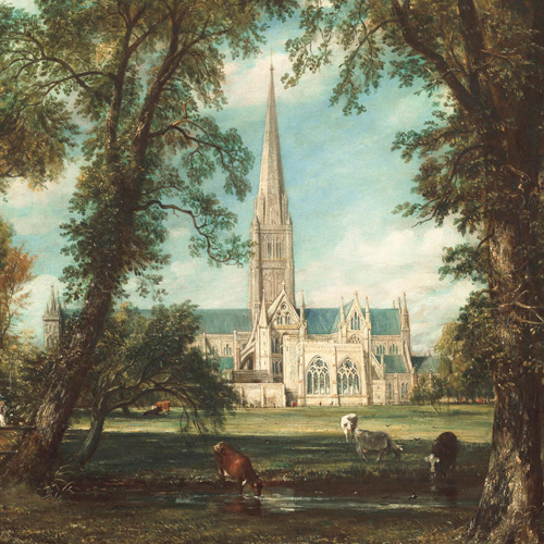 John Constable, Salisbury Cathedral from the Bishop's Grounds, 1823-1826