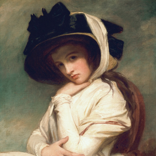 George Romney, Emma Hart, later Lady Hamilton, in a Straw Hat, ca.1782-1794