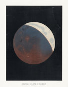 Etienne Léopold Trouvelot - Partial eclipse of the moon, 1881