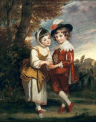 Joshua Reynolds - Lord Henry Spencer and Lady Charlotte Spencer, later Charlotte Nares: The Young Fortune Tellers, ca. 1774-1775