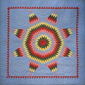 unknown American - Lone Star of Bethlehem Quilt, 19th or 20th century