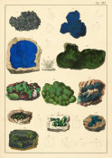 Johann Gottlob von Kurr - The Mineral Kingdom, plate XVI, 1859