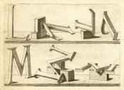 Hans Lencker - Perspectiva Literaria, plate 7: letters L and M, 1567