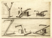 Hans Lencker - Perspectiva Literaria, plate 13: letters W and X, 1567