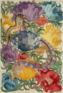 Charles Francis Annesley Voysey - Snake Amongst Flowers, ca. 1895