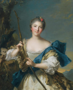 Jean-Marc Nattier - Mademoiselle de Migieu as Diana, 1742