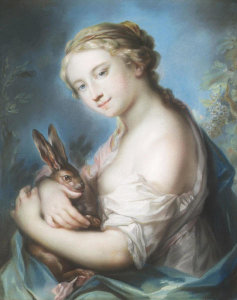 William Hoare - Girl with a Rabbit, n.d.