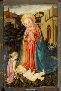Master of the Castello Nativity - Madonna and Child with Saint John, mid 15th-late 15th Century