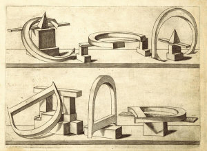 Hans Lencker - Perspectiva Literaria, plate 3: letters C and D, 1567