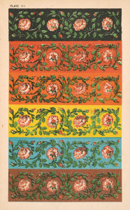 Michel Eugène Chevreul - The Principles of Harmony and Contrast of Colours, plate XV, 1839