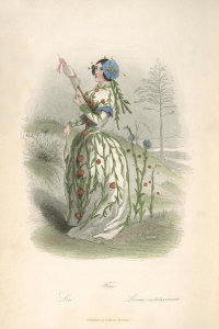J.J. Grandville - The Flowers Personified: Flax