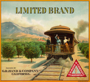 Mutual Label and Lith. Co., San Francisco  - Limited Brand crate label, ca. 1890–1900
