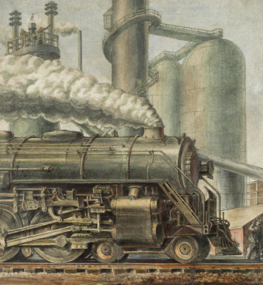 Reginald Marsh - The Locomotive, 1935