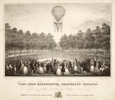 G. Meloni - Volo dell'Aeronauta Francesco Orlandi, 1839