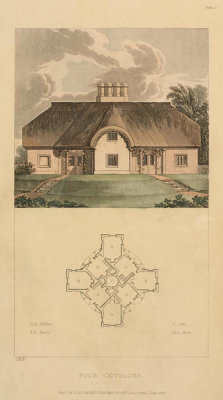 John Buonarotti Papworth - Four Cottages, 1818
