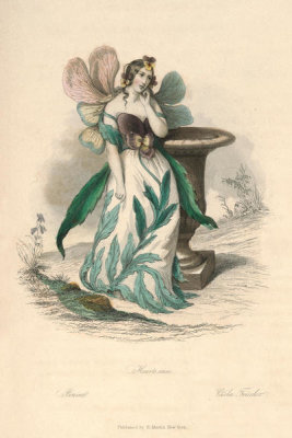 J.J. Grandville - The Flowers Personified: Heartsease (Viola tricolor)
