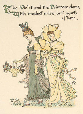 Walter Crane - Flora's Feast: The Violet and the Primrose